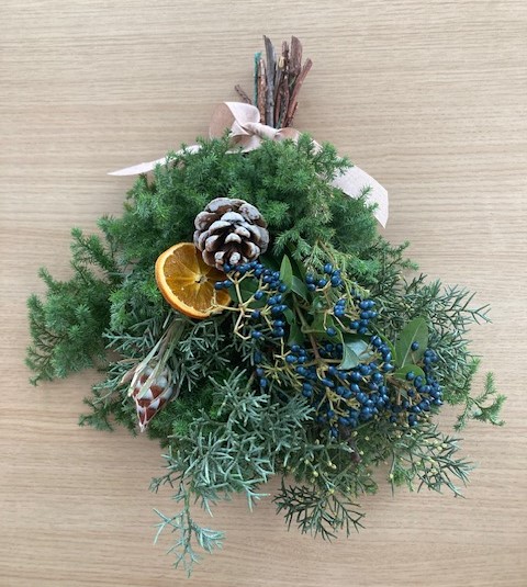 2025クリスマススワッグ ブルー